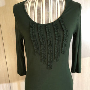 Modcloth Ruffled top with 3/4 length sleeves